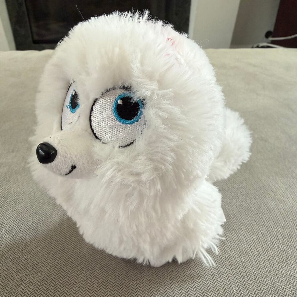 TY Gidget Secret Life of Pets White Pomeranian Plush 6" 2016 Stuffed Animal